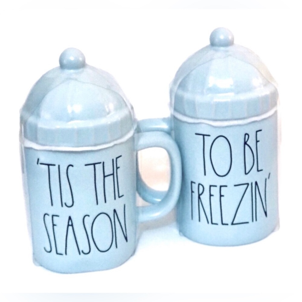 Rae Dunn Tis’ The Season To Be Freezing Mug Double Sided
